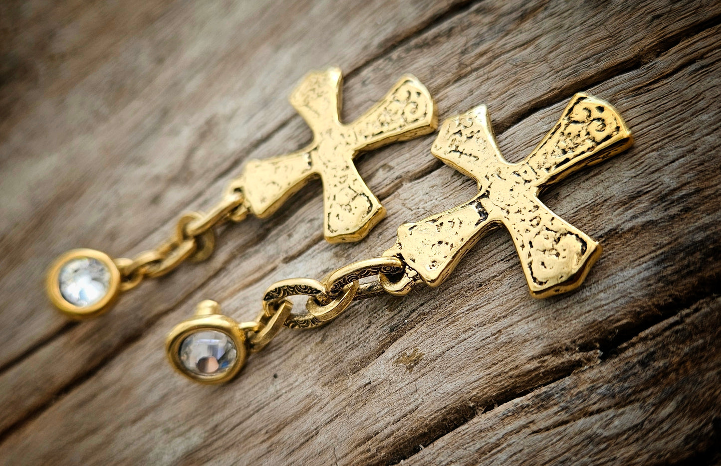 Cross artisan earring