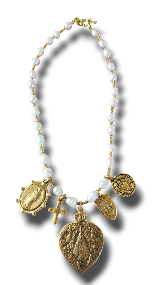 Lady of Lujan charm necklace